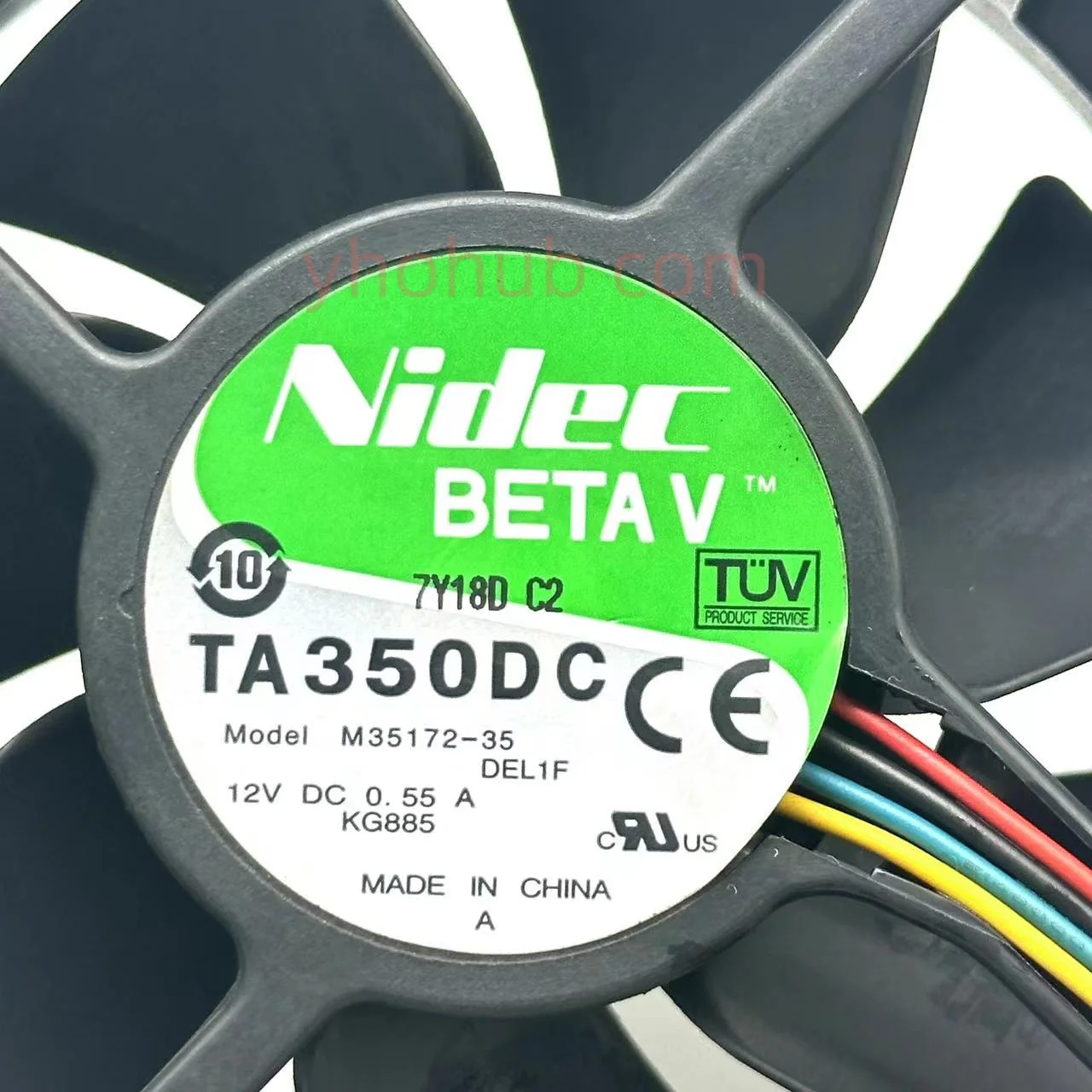 Imagem -03 - Nidec Ta350dc Porcelana dc 12v 0.55a 92x92x32 mm Ventilador de Refrigeração de Servidor