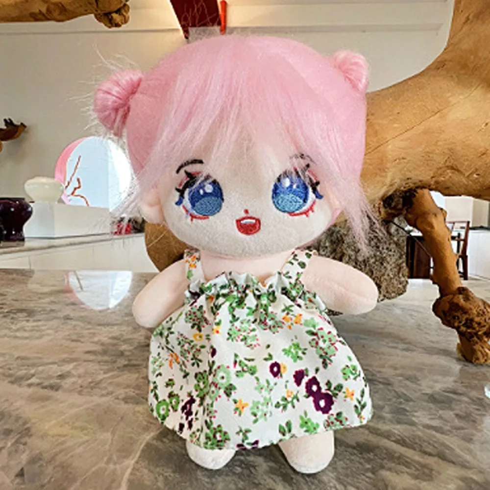 Vestido de Suspender para Boneca de 20cm, Roupas de Boneca Kawaii, Vestido de Estrela Mini Adorável, Saias para Bonecas Sem Atributos