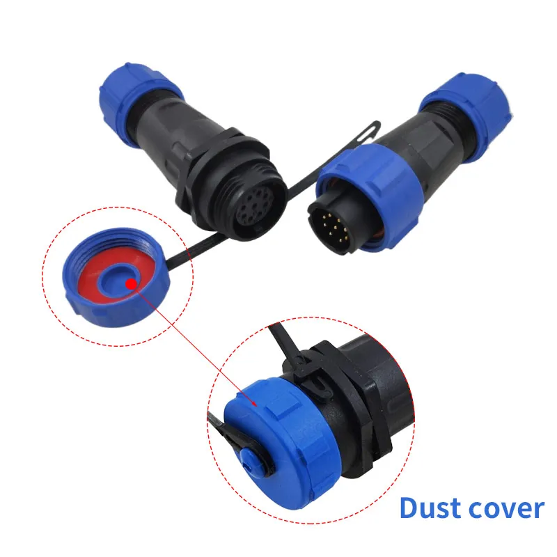 SP1310 SP1311 Waterproof docking connector plug SP13 2pin 3pin 4pin 5pin 6pin 7pin IP68 cable connector