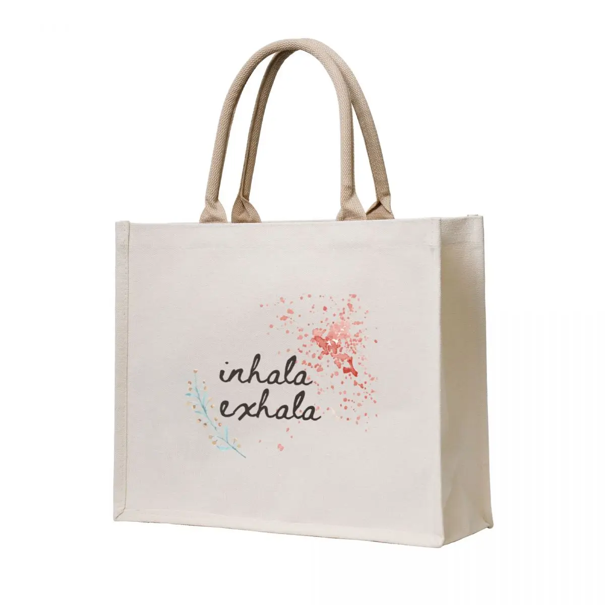 

Inhala exhala Tote Bag bag for beach shopping trolley bag shopper woman