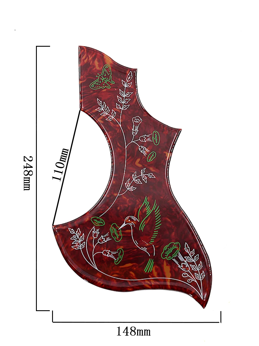 

Acoustic Guitar Pickguard Thickened 2mm Self Adhensive Pickguard for for Gib humming Guitar Replacement parts