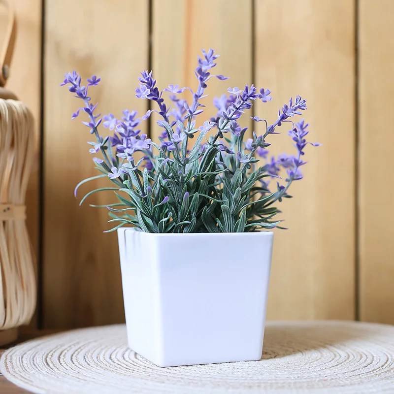 1pc- Simulation lavender pot,home decoration,office desktop decoration,realistic, plastic,housewarming gifts,artificial plant