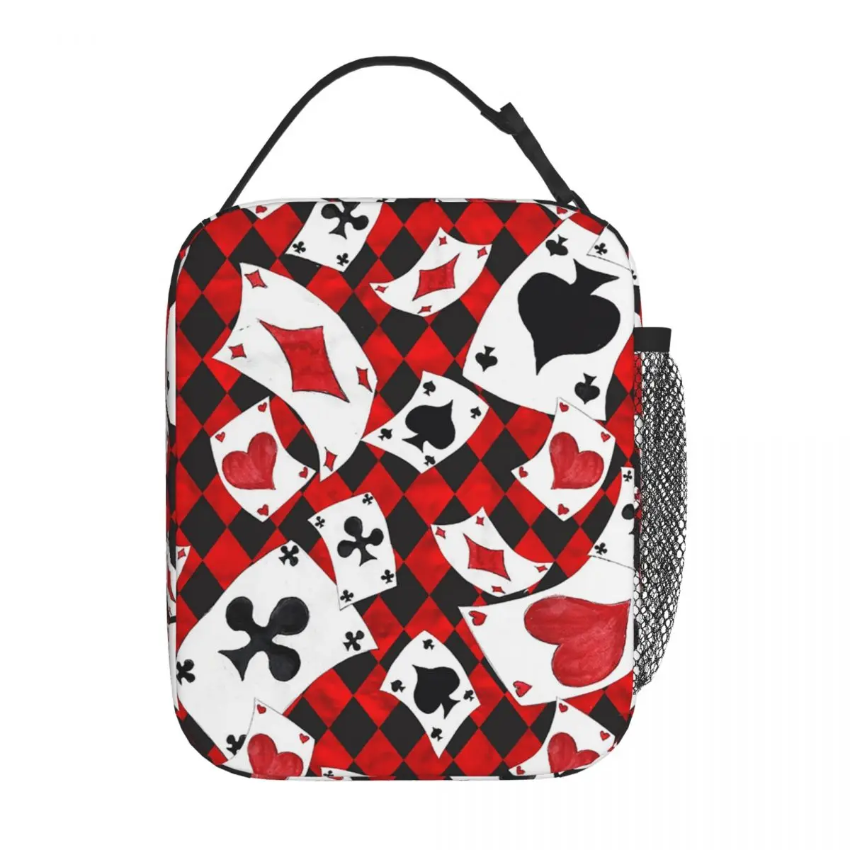 Cool Poker Playing Cards Pattern Gambling Card Game Insulated Lunch Bag for Women Children Food Boxes Thermal Lunch Box Tote
