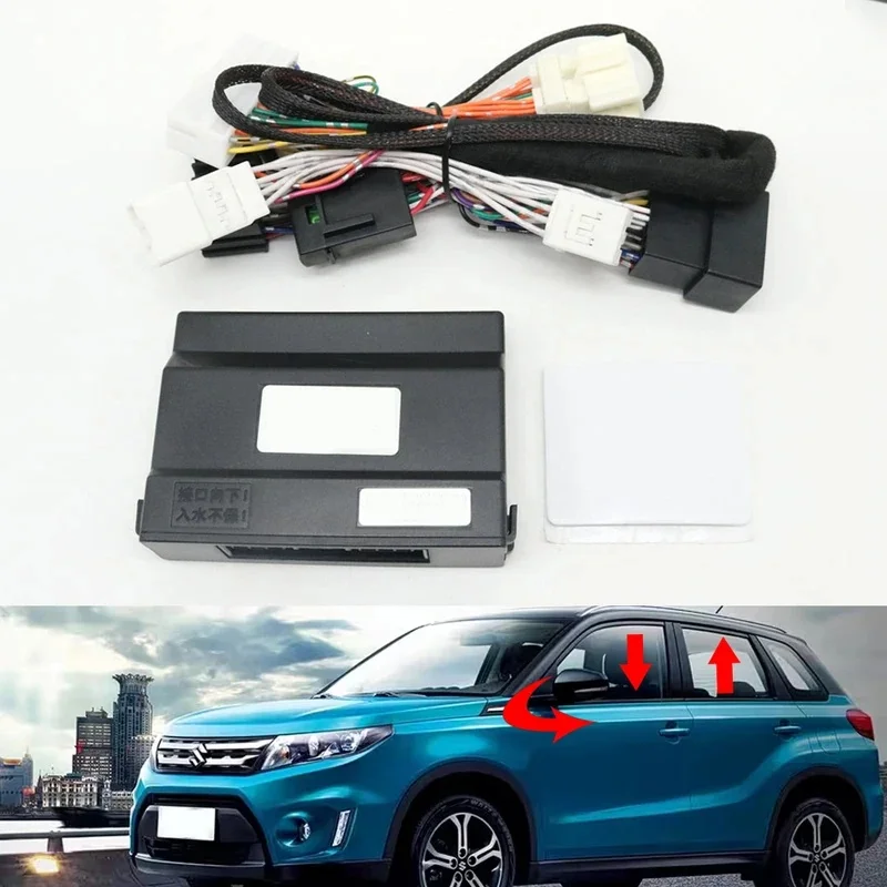 Auto Power Window Lifter & Rearview Mirror Fold Unfold Module Kit For Suzuki Vitara Baleno 2016-2024 Ciaz 2018-2026 Remote Contr