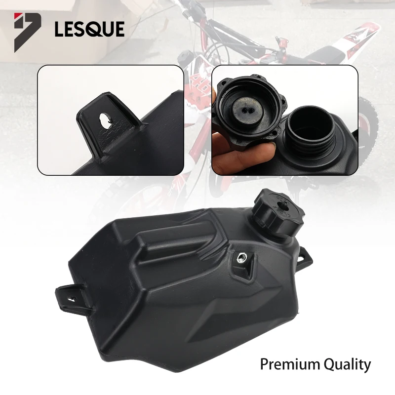 LESQUE Pit Dirt Bike Petrol Tanks Plastic Fuel Gas Tank with Cover For 49cc Mini Pocket Bikes Kids Motocross Enduro Off Road