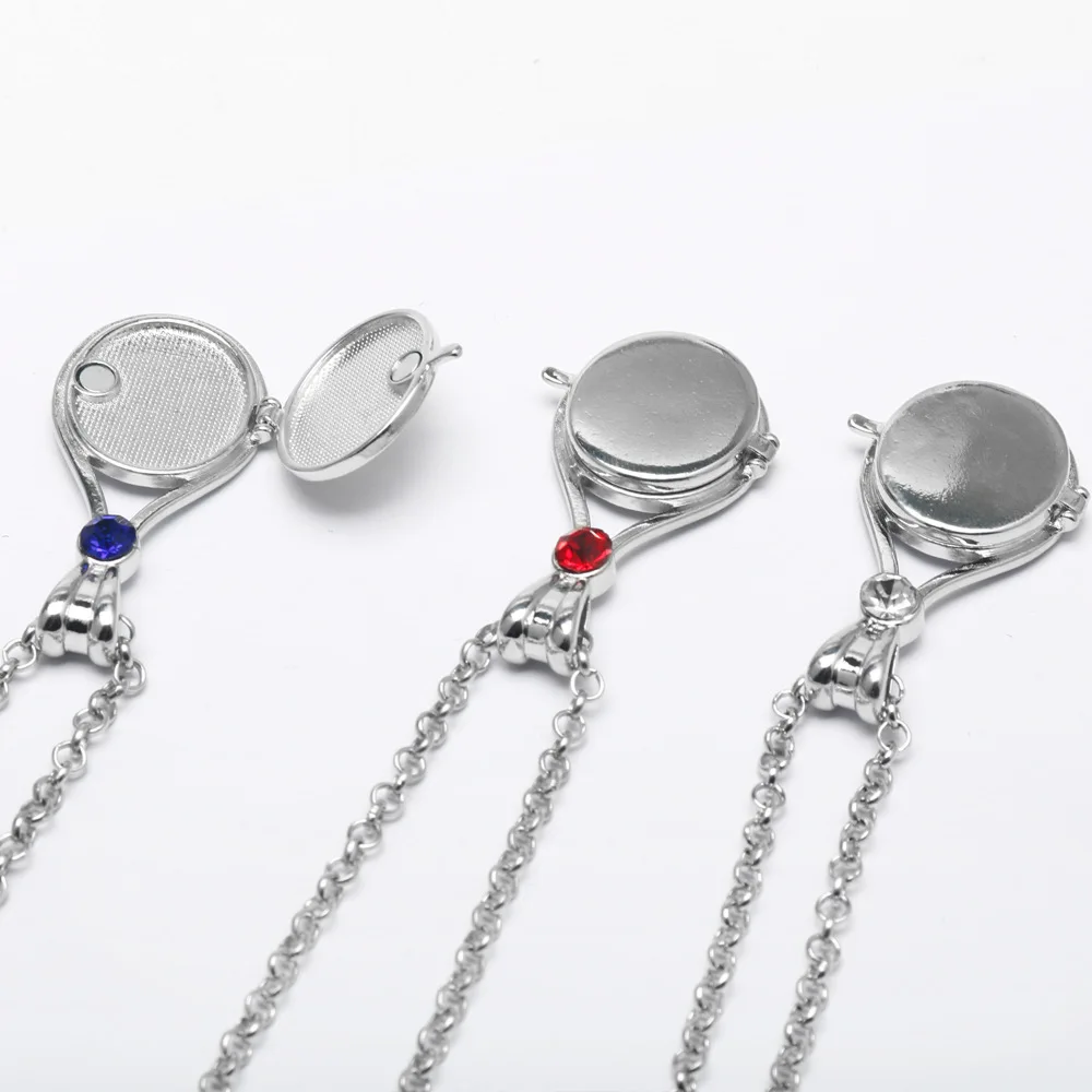 Stainless Steel H2O Medallion Mermaid Pendant Jewellery Necklaces Set of 3 Gift for Women Girls Mermaid Locket Necklace Silver view 5