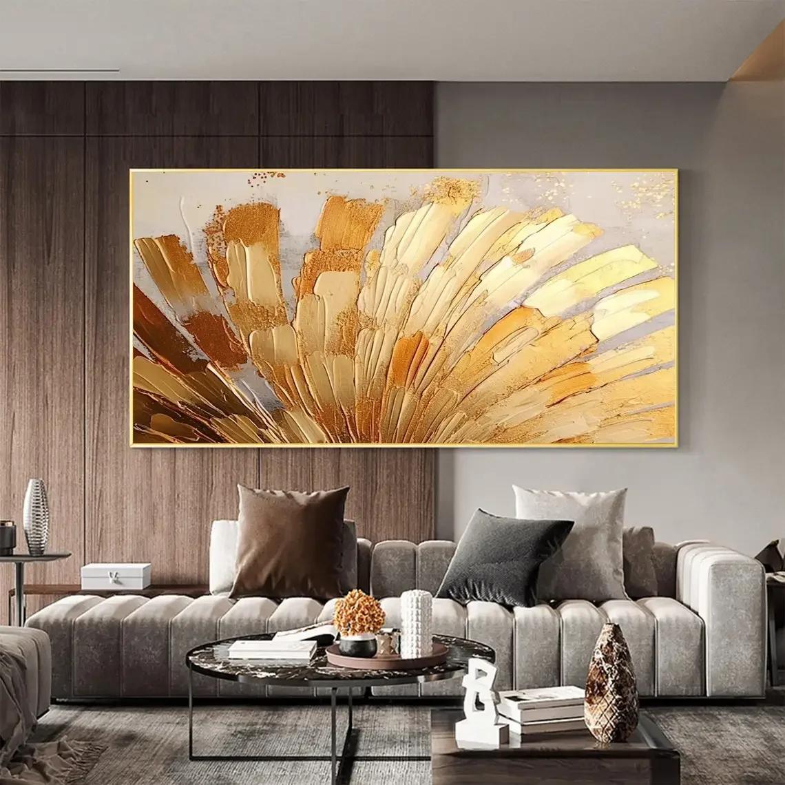 فن الرسم على الحائط في المجتمع الاسكندنافي الكلاسيكي ، طباعة ملصق مرسومة يدويًا بالذهب التجريدي ، ديكور غرفة المعيشة وغرف النوم المنزلية