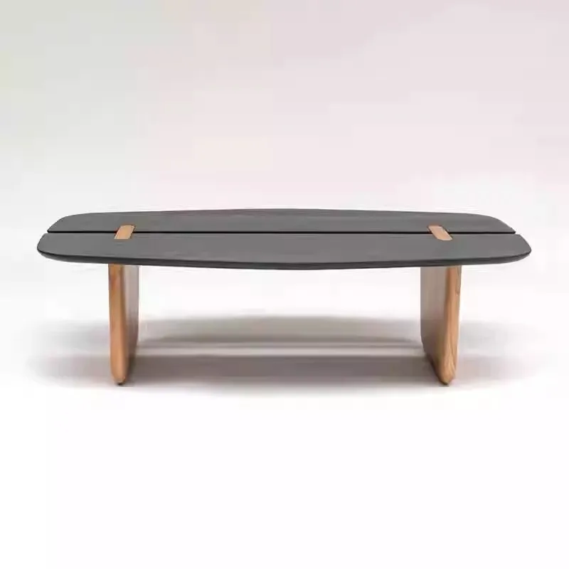 All solid wood household small apartment log bed and breakfast living room tatami tea table