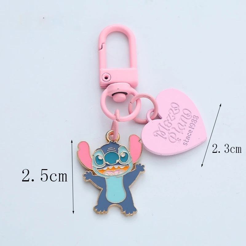 Anime Lilo & Stitch Keychain Cartoon Figure Stitch Angel Badge Pendant Cute Jewelry Accessories Car Backpack Key Holder