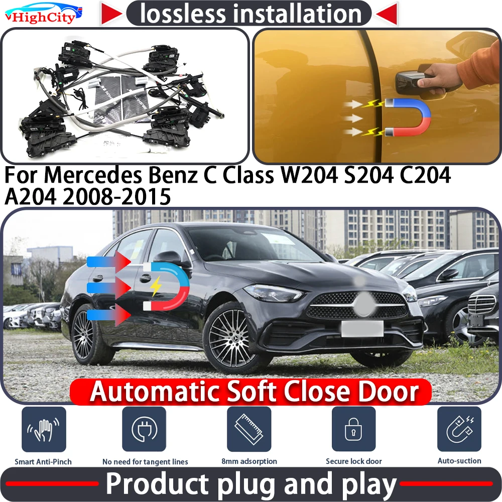 

Electric Closing Door Lock Actuator for Mercedes Benz C Class W204 S204 C204 A204 2008-2015 Soft Close Power Latch System Auto