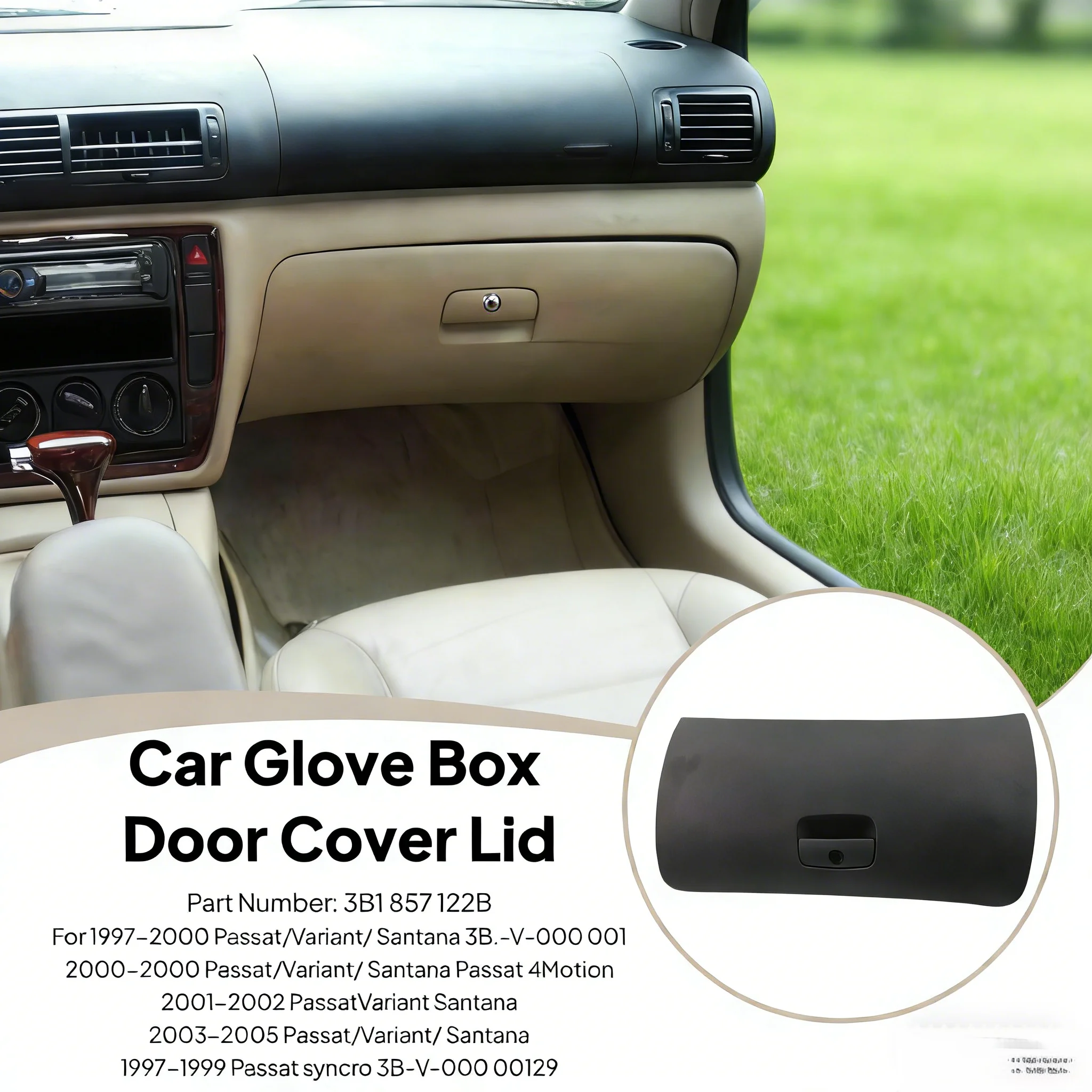 

Car Console Glove Box Door Cover Lid 3B1 857 122B Directly Replace Durable for VW Passat B5 B5.5 1997-2005 Accessory