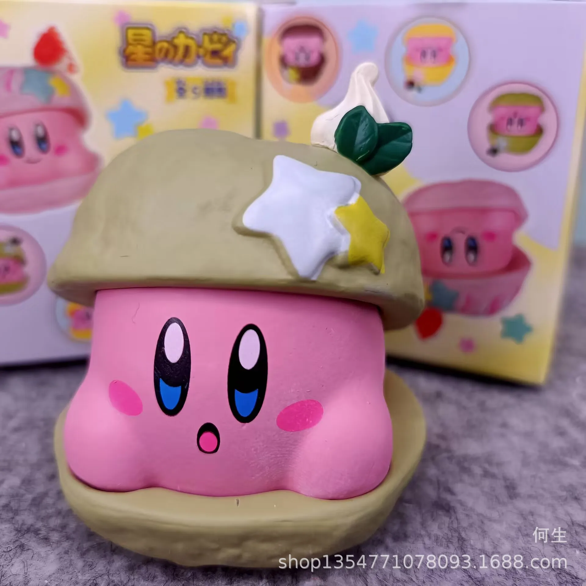5 stks/set Anime Kirby q-versie kawaii Action Figure PVC Model Speelgoed Sleutelhanger Bureau Decor Taart ornament Collectible Gift boxed