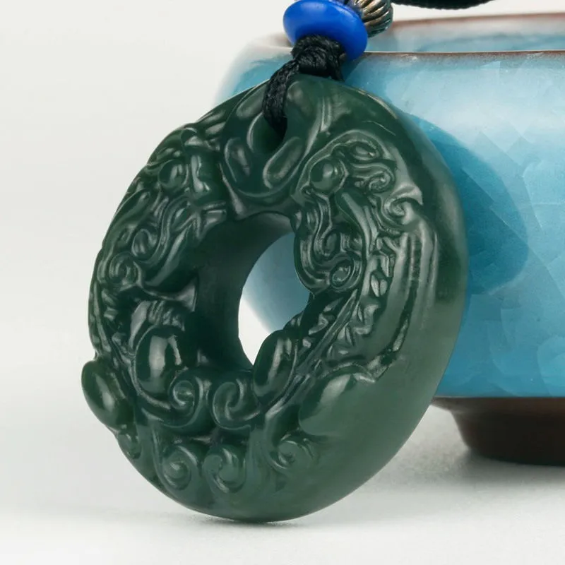 

Green Pixiu Hetian Jade Pendant