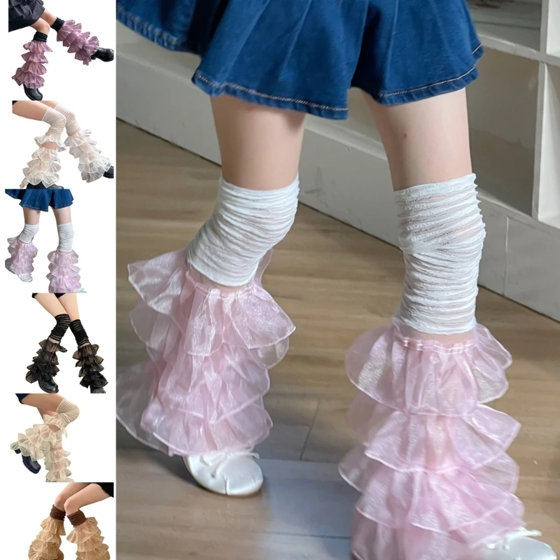 

Minority Hot Girl Stocking Sweet Cool Style Y2k Subcultures Lace Stitching Leg Long Pile Sock for Women Girl OOTDs Wear