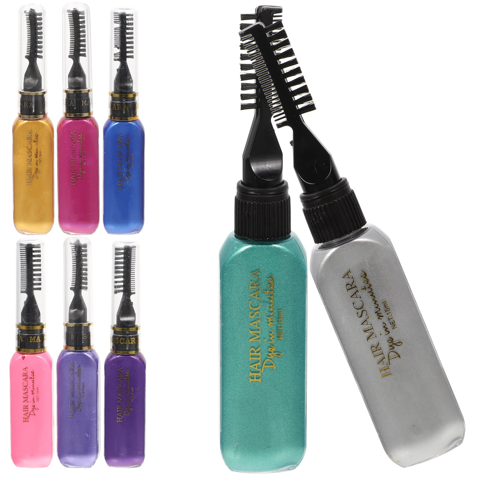 

8pcs Disposable Dye Comb Temporary Hair Color Wax Stick Quick Dry Easy Wash Off Safe For Kids Girls Travel Friendly Hair Crayon