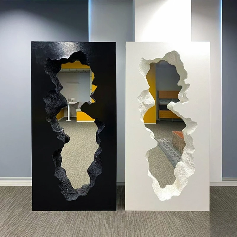 Broken mirror creative irregular fiberglass full body mirror