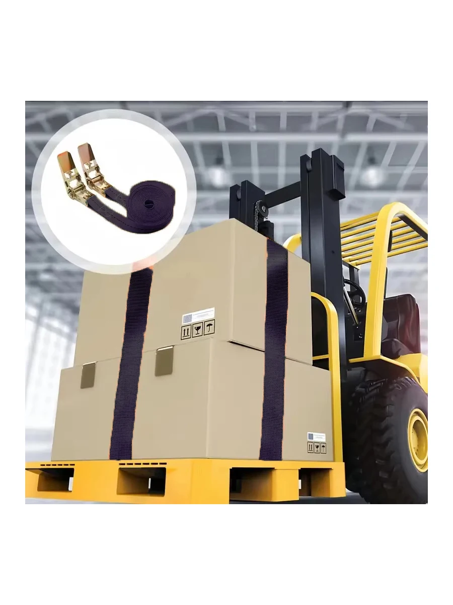 Truck Cargo Binding with Ratchet Tensioner Self-locking Binding Fixed Brake Rope Bundle Multi-purpose