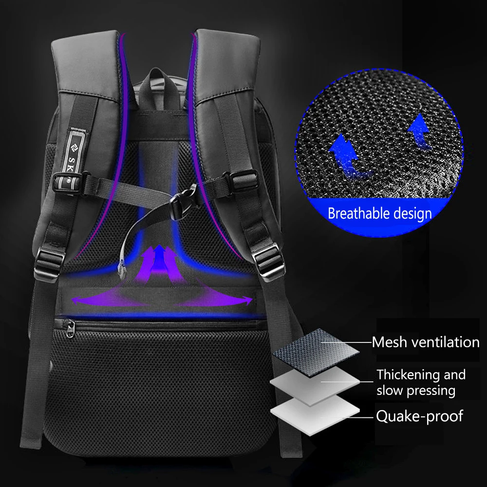 Laptop Bag Anti-theft Large Capacity Business Backpack Bag 15.6 Inch Men Mochila Male Waterproof Large Capacity Computer Bag