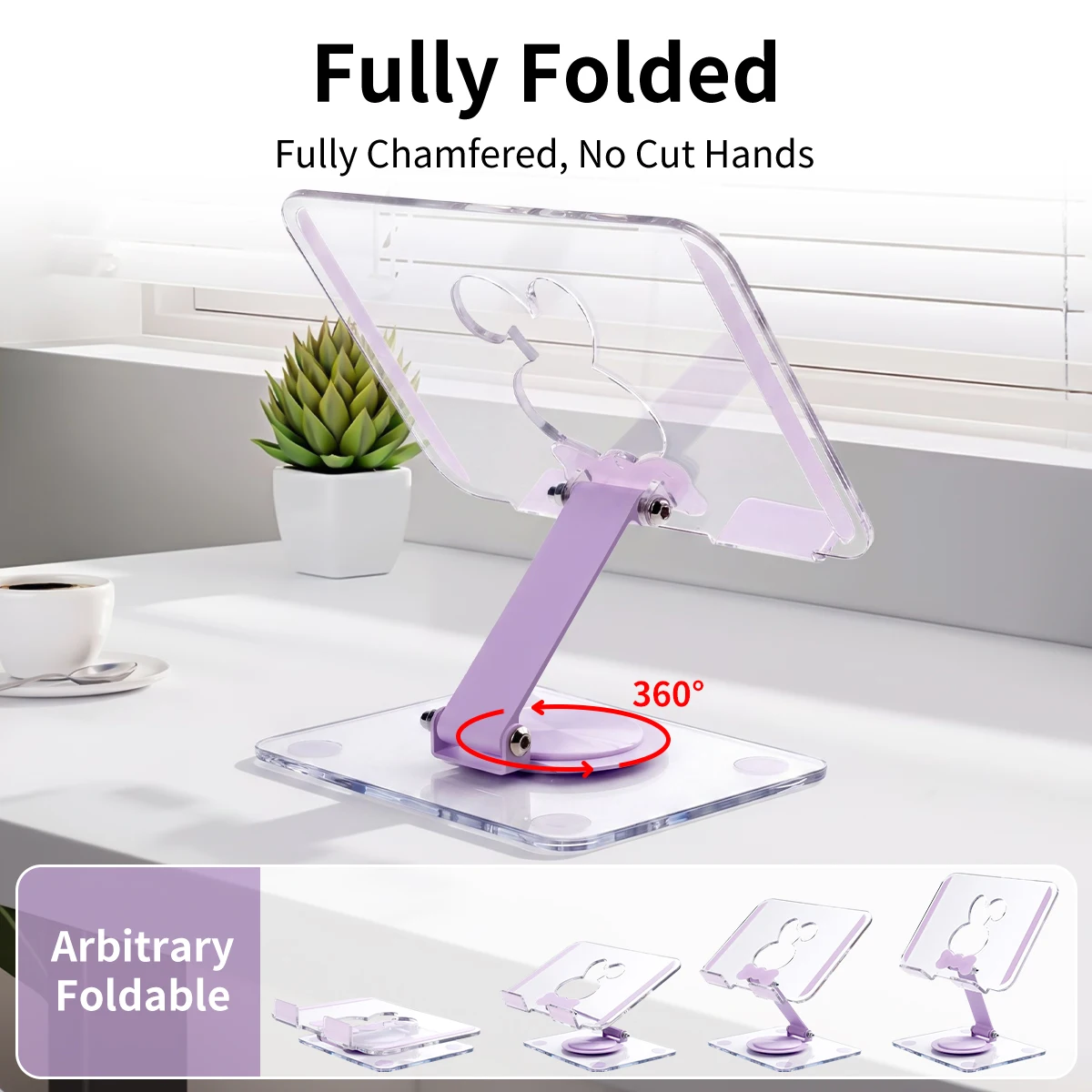Universal Acrylic Portable Tablet Holder For iPad Air Pro Mini Tablet Stand Mount Adjustable Flexible Mobile Phone Stand