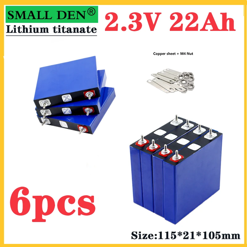 New 100% original 2.3V LTO 22Ah lithium titanate battery DIY 12V 24V 10C cycle discharge 20000 times duty-free in EU/US