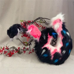 New Hand Made Work Shiba Inu Dog Ears Hairhoop Headwear Tail Tail-curling keyūra Color Costume Accessories Custom Made