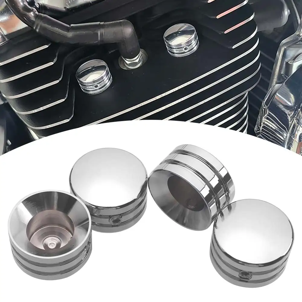 4 PCS Head Bolt/Nut Covers Fit For Harley all Twin Cam models 1999-Later Sportster all models 1986-Later Big Twin 1340 Evo Parts