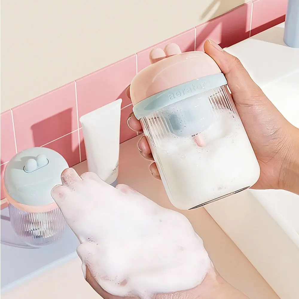 Frasco de Espuma Elétrico em Formato de Coelho Fofo, Leve, Portátil e Recarregável a Bateria, com Bico Destacável