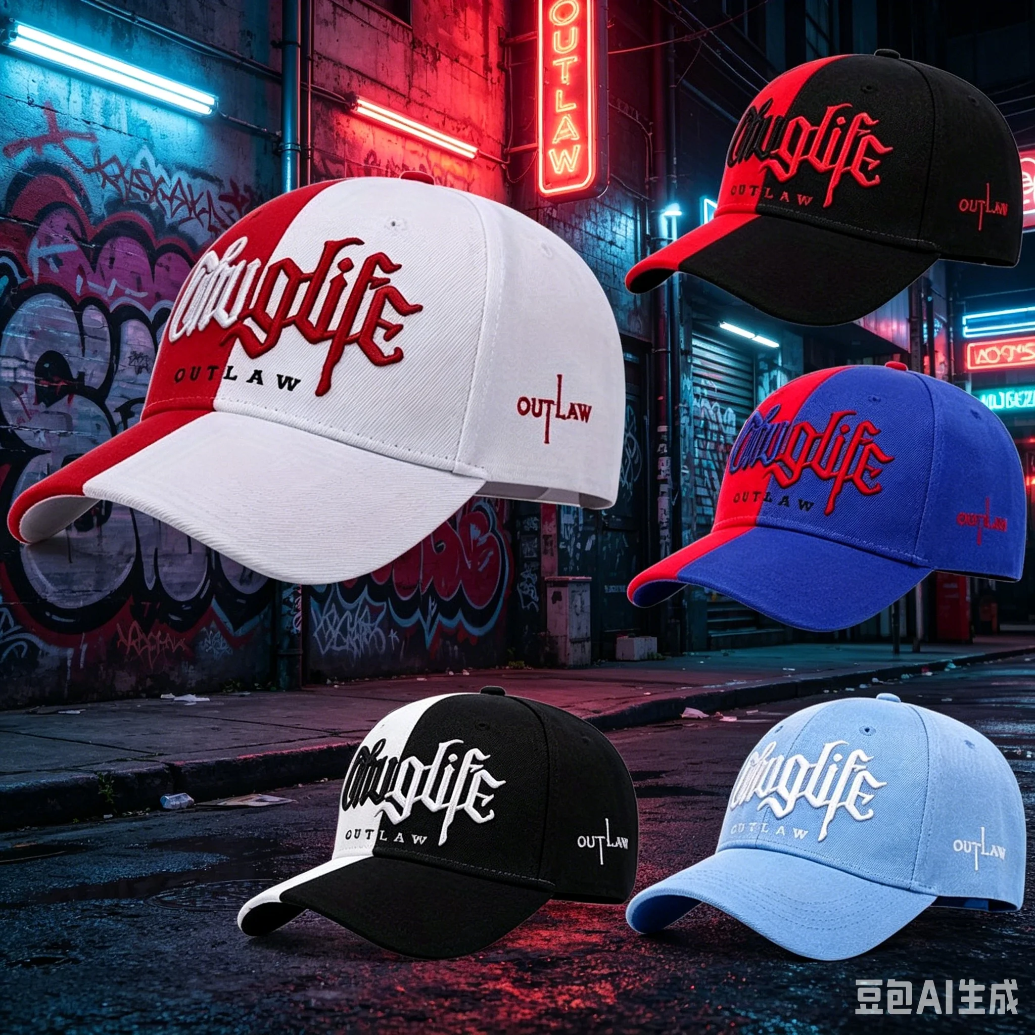 Y2K Gothic Split Color Block Letter Print Baseball Cap Multi Two Tone Adjustable HipHop Dad Hat for Streetwear Urban Outfit Kids