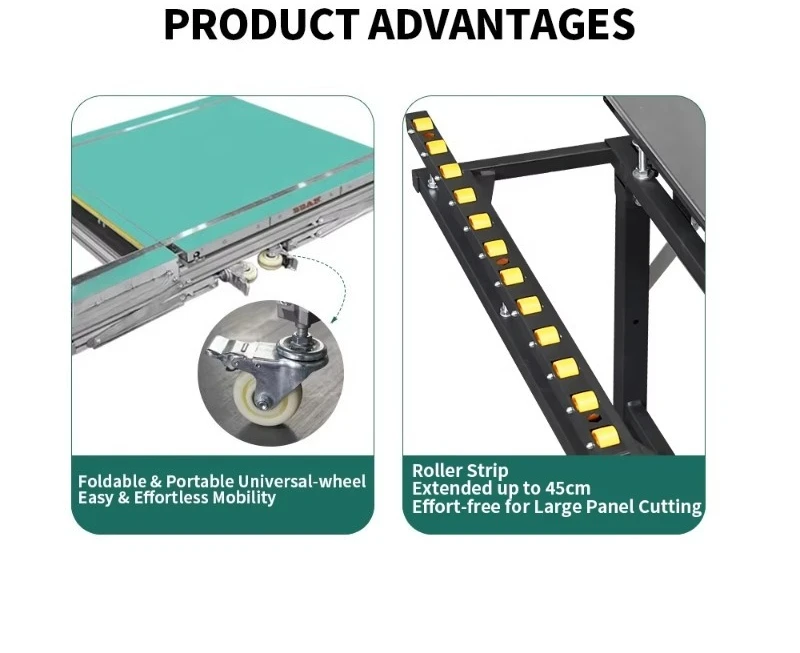 WANJIA 900S Fiberglass Table Top Sliding Table Saw Foldable Portable Wood Cutting Workbench for Cabinet Making CE Approved