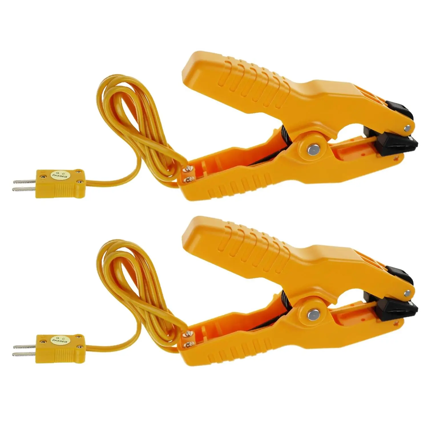 

2 PCS K-Type Thermocouple Sensor Thermometer Lead Probe Pipe Clamp Jaw Clip Plumbing Clamp for Fieldpiece Gauges HVAC & Plumbing