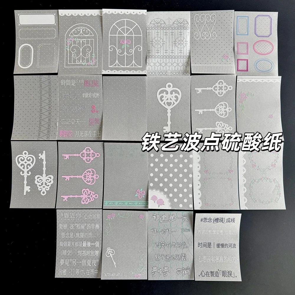 Ins Simple Style Wrought Iron Polka Dot Word Element Pattern Stickers