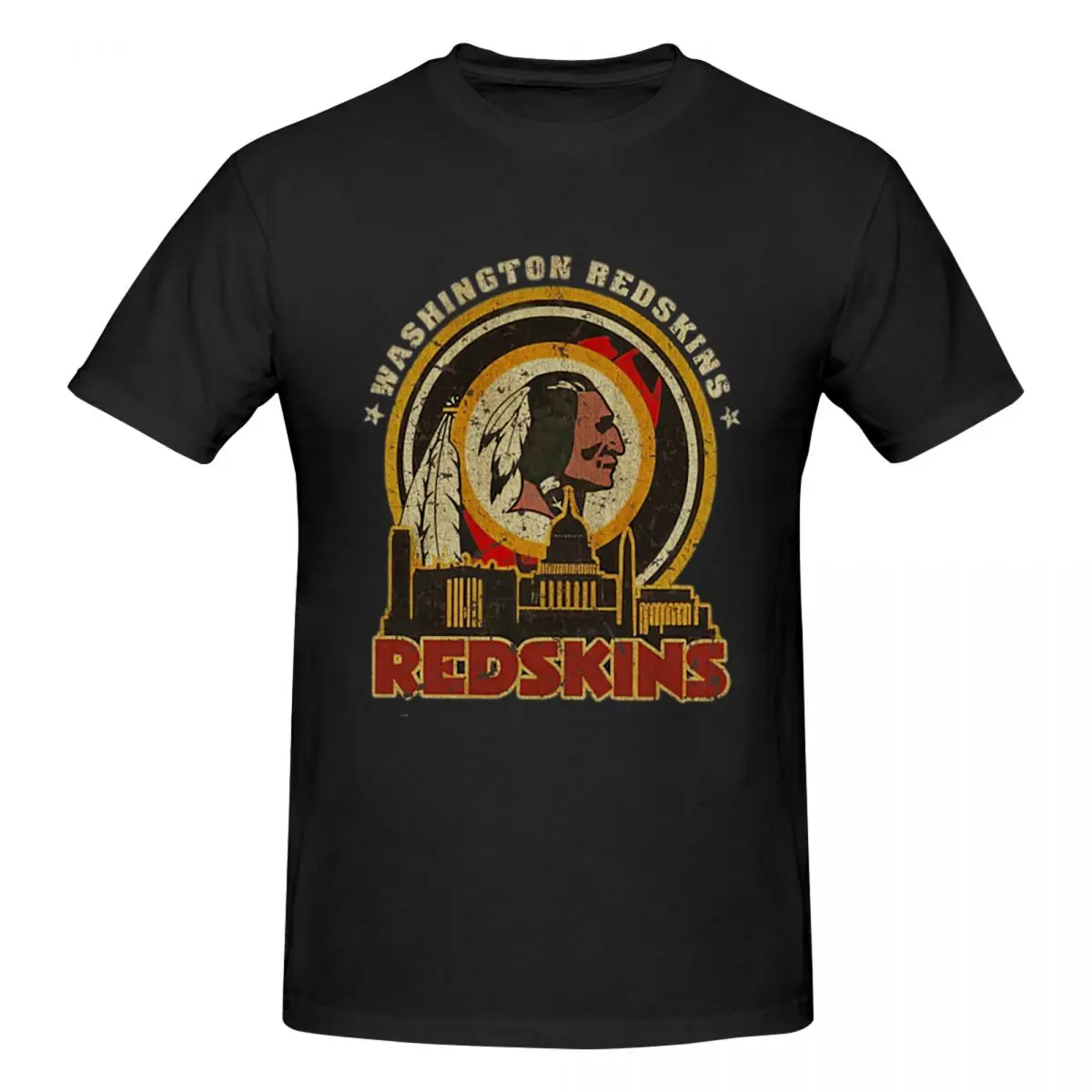 Vintage Washington Redskins 1937 Forever Men T-Shirt Fashion Oversized T Shirts Men's O-Neck Cotton Tees Short Summer Male