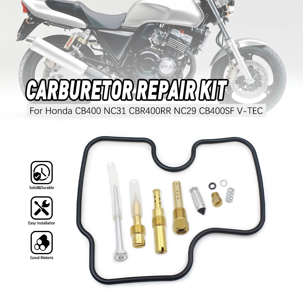 

For Honda CB400 NC31 CBR400RR NC29 CB400SF V-TEC Carburetor Repair Kit Float Diaphragm Membrane