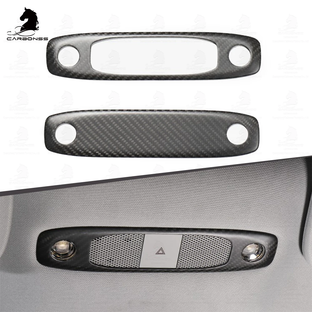 

Hign Quality Interior Part Front & Rear Dome Light Covers 2 Pcs Dry Carbon Fiber for Tesla Model 3