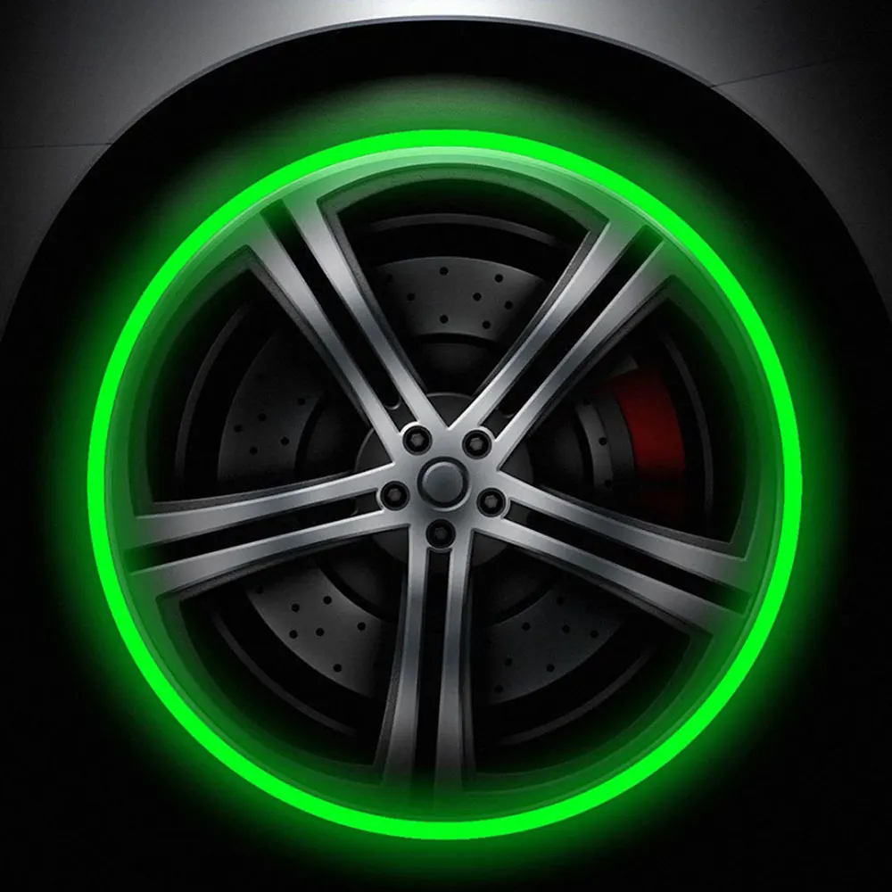 สติกเกอร์ตกแต่งขอบรถจักรยานยนต์16ชิ้นสติกเกอร์สะท้อนแสงติดสติ๊กเกอร์ขอบล้อรถมอเตอร์ไซค์ยางรถจักรยานยนต์