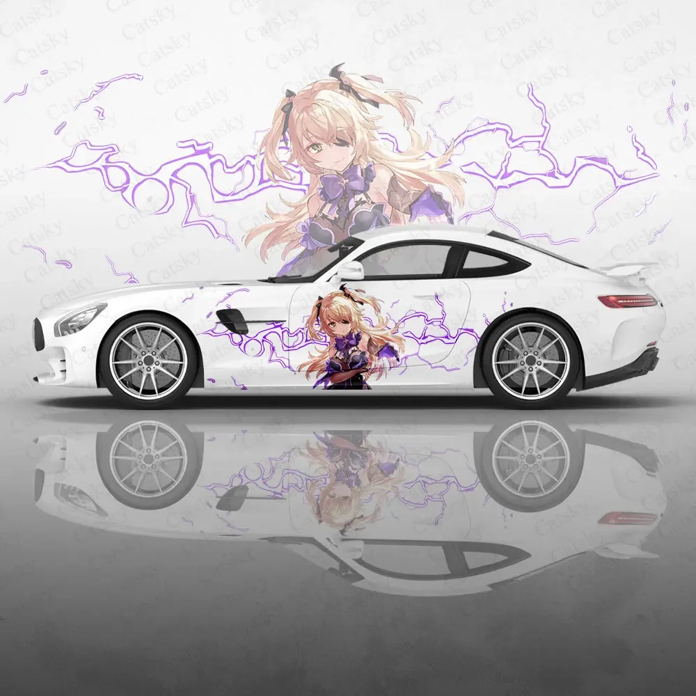 

Fischl Genshin Impact аниме автомобильные наклейки на заказ виниловая боковая графика модифицированные аксессуары для гоночных автомобилей посылка автомобильные наклейки наклейки