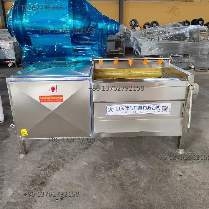 【2026】 Stainless Steel Brush Roller Cleaning Machine for Potato, Sweet Potato and Vegetable Washing and Peeling
