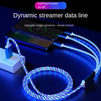 3 IN 1 Glowing LED Light Phone Charger Luminous USB Type C Cable For Xiaomi For iphone For Samsung Phone Accessories Charge Cord