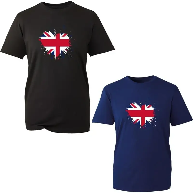 

Union Jack T Shirt Uk Flag Heart Britain England United Kingdom Patriotism