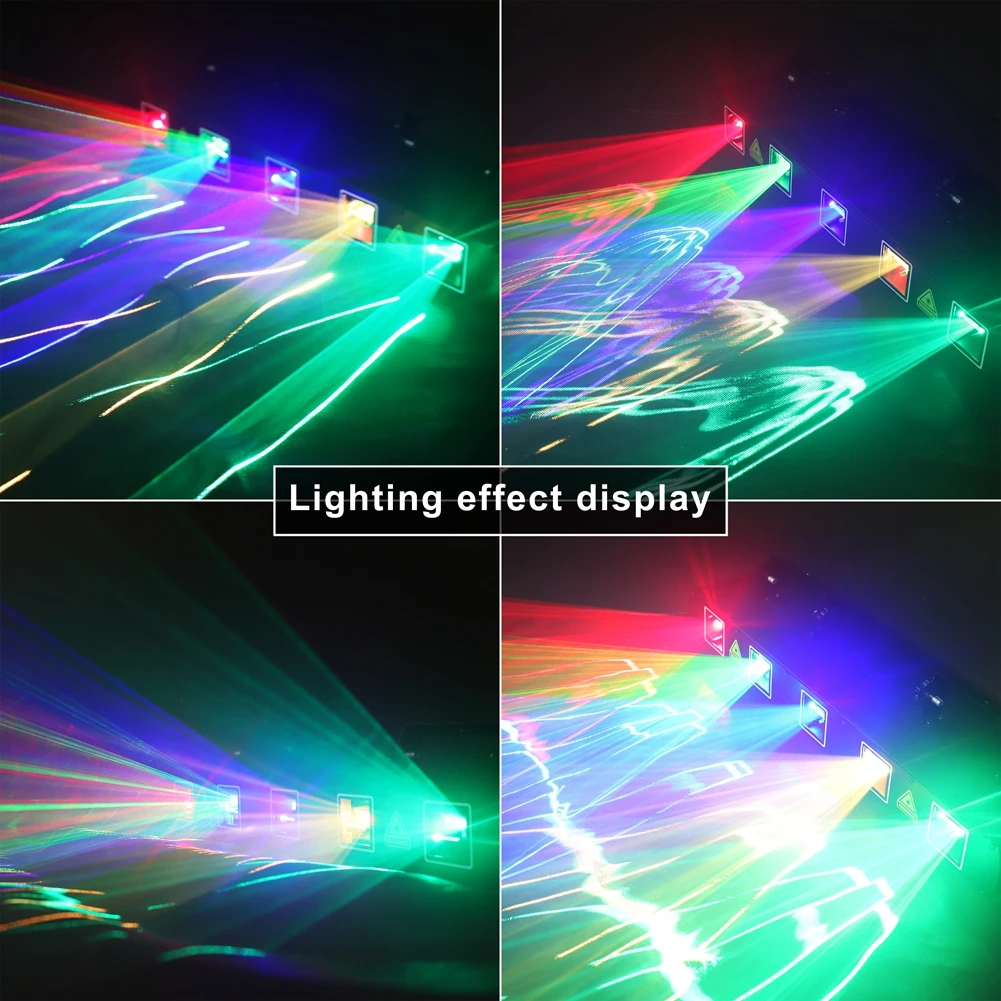 30W RGB 5 Hole Laser Light Fieryzeal Stage Effect Lighting DMX Sound Control Dj Lights Party Light Disco Lights Audience Wedding