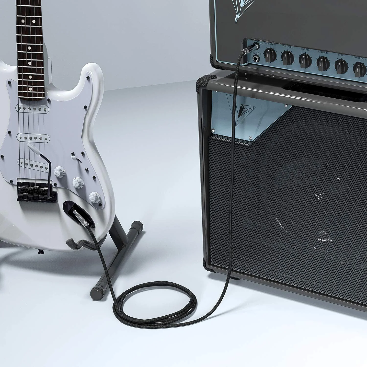 TS 1/4 дюймовый плетеный кабель для гитары, моно 6,5 прямой к прямой 6,35 мм несбалансированный аудиошнур для электрической гитары, басов