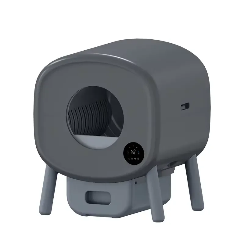 Automatic Self Cleaning Cat Litter Box Smart Electric Toilet Deodorant Closed Design Splash Proof Roller Type for Pets Home