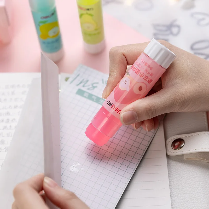 Deli 15g Jelly Color Glue Sticks School Office Supply Paper Crafts Bonding Tool Cute Creative Student Stationery Child Gift