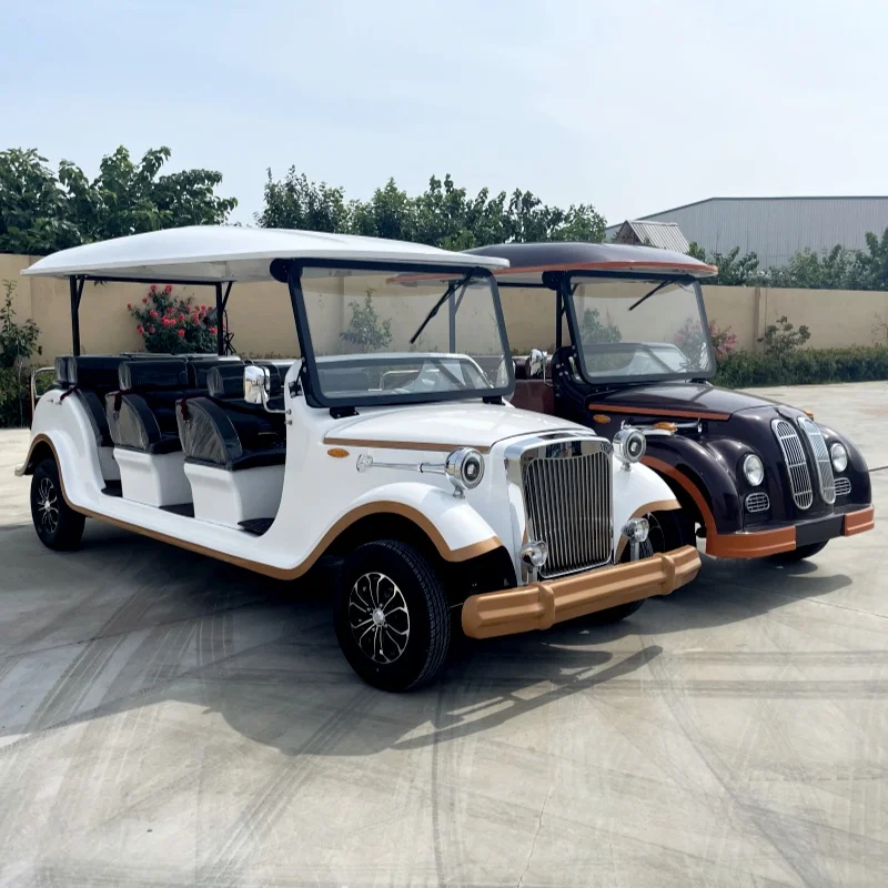 Scenic Spot Белый 11-Сиденье 72 В Классический Автомобиль Ретро 30 км/ч Новый Электрический Ретро Классический Автомобиль Для Scenic Spot Sightseeing Car