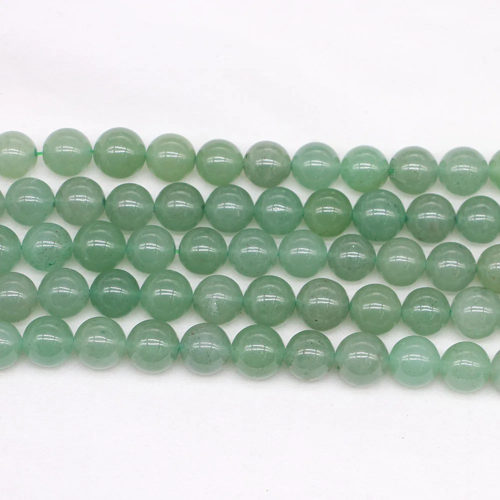 Natural Stone Green Dongling Scattered Beads Round Beads Separated Beads DIY Bracelet Accessories semi-finished Bead Wholesale