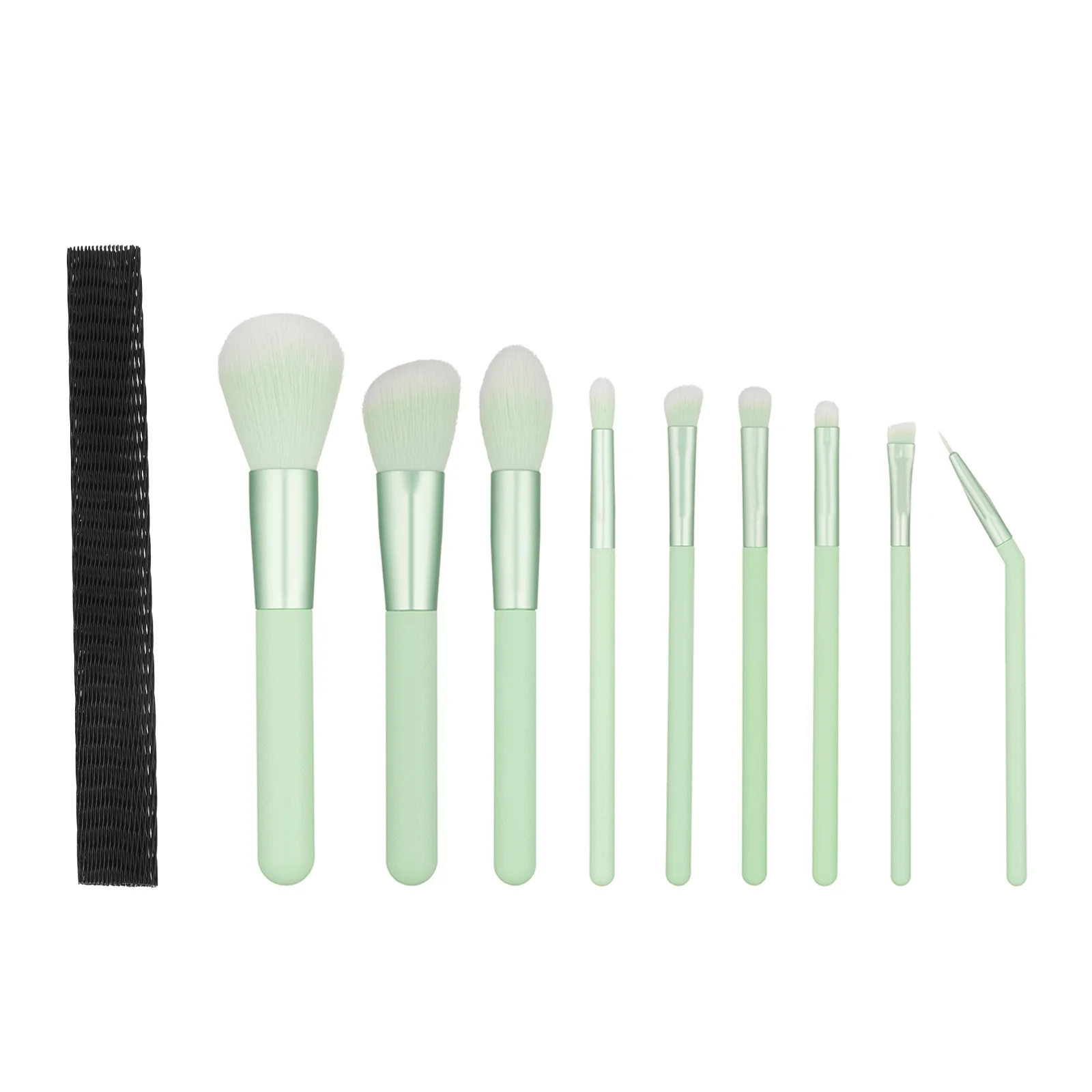 50 قطعة غطاء فرشاة شبكي كم حماية شعيرات حماية صديقة للبيئة قابلة لإعادة الاستخدام (أسود) غطاء فرشاة للمكياج