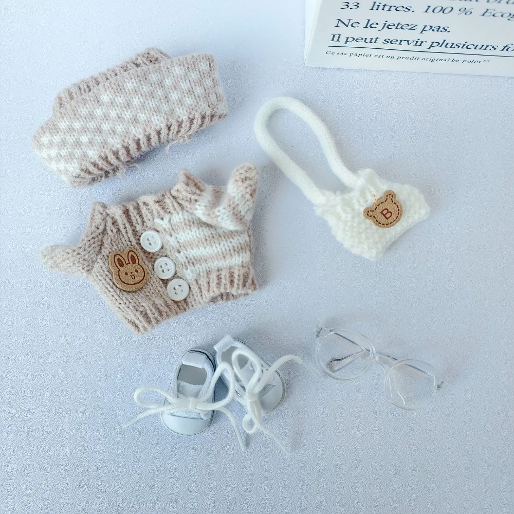 Ropa bonita para 17cm LBB colgante juguetes de algodón de peluche DIY vestir ropa muñecas falda camiseta conjunto monos de animales regalo de cumpleaños