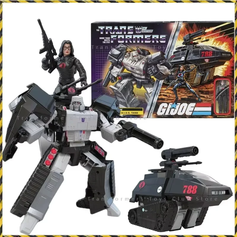 Hasbro หม้อแปลง decepticon ชั่วร้าย megatron h.i.s.s. ถังและ g. i.joe. ชุดของขวัญของเล่นสะสมแบบจำลองตุ๊กตาขยับแขนขาได้