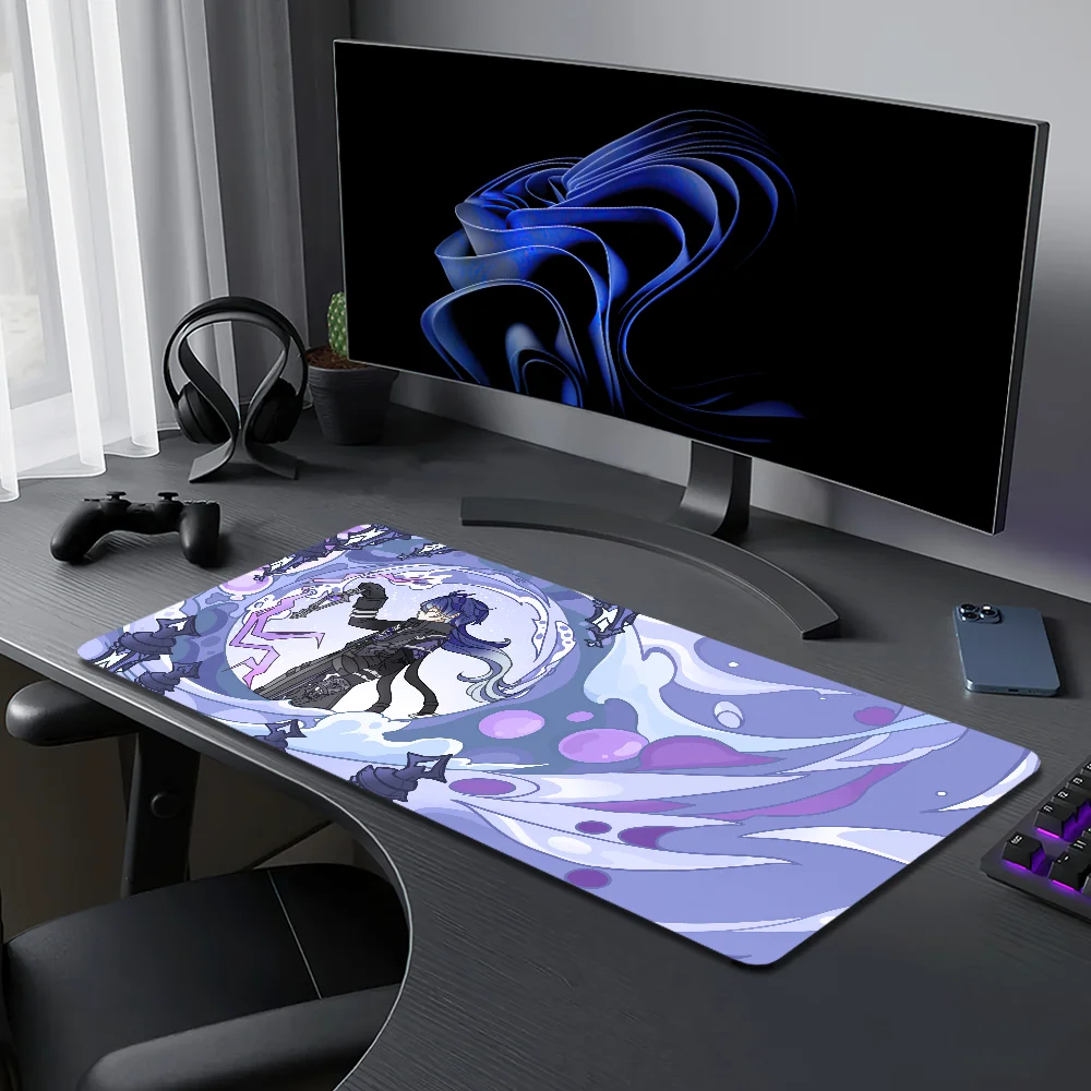 New Genshin Impact Nodkrai Varesa Mouse Pad Desk Mat Large Non-slip Anti-fray Keyboard Ergonomic Office Rubber PC Home Custom view 6