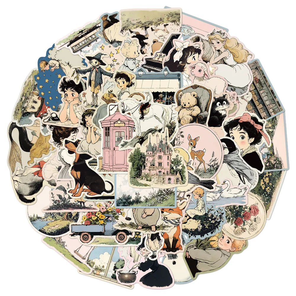 50 قطعة مانغا العالم الكتابة على الجدران ملصقات الأمتعة باد الكمبيوتر الغيتار لاعب دفتر الأستاذ ملصقات صناعة يدوية المتخصصة الدفء شفاء سلسلة